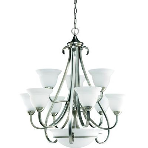 Torino Collection Brushed Nickel 9-light Chandelier