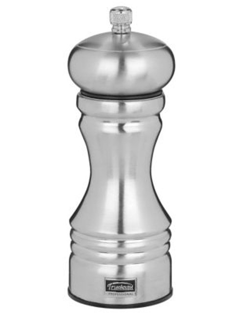 Trudeau Professional 6In Carbon Steel Finish Pepper Mill - SILVER