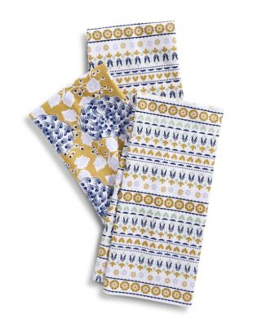 Denby Set of Three Monsoon Cordoba Tea Towels - MULTI COLOURED