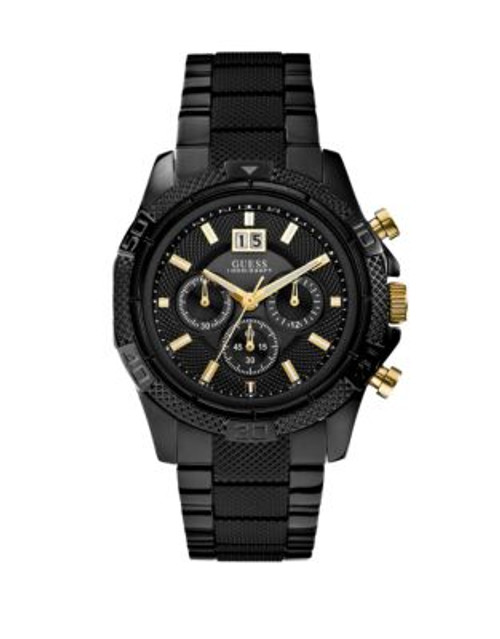 Guess Brushed Black Watch - BLACK/GOLD