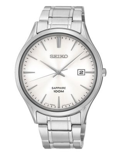 Seiko Seiko Men's Sapphire Quartz Watch - SILVER