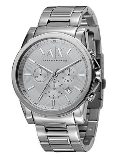 Armani Exchange Men's Round Watch - SILVER