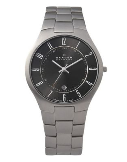 Skagen Denmark Men's Titanium Link Watch - GREY