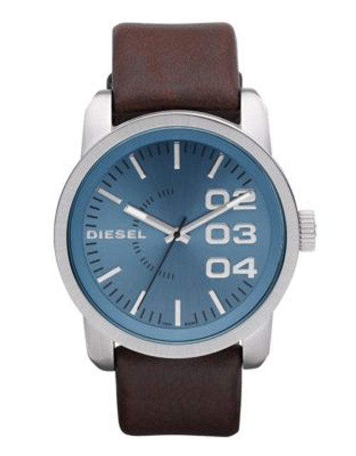 Diesel Mens Leather Watch - BROWN