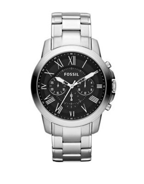 Fossil Men's Grant Stainless Steel Watch - SILVER