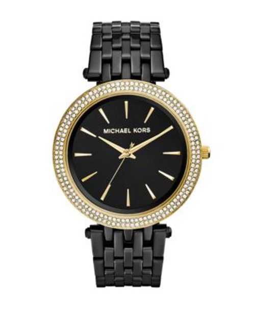 Michael Kors Womens Darci Mid Size Three Hand Watch - BLACK