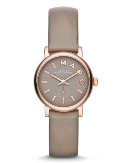 Marc By Marc Jacobs Baker Rose Gold With Grey Leather Strap - GREY