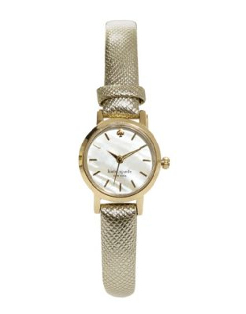 Kate Spade New York Tiny Metro Watch with Mother of Pearl Face - GOLD