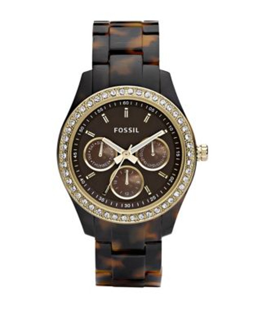 Fossil Stella Multifunction GoldTone And Tortoise Resin Watch - TORTOISE