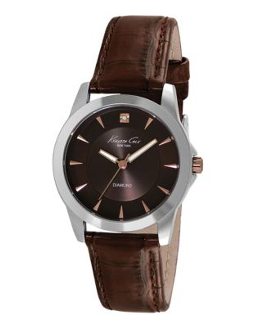 Kenneth Cole New York Ladies Diamond Watch - BROWN