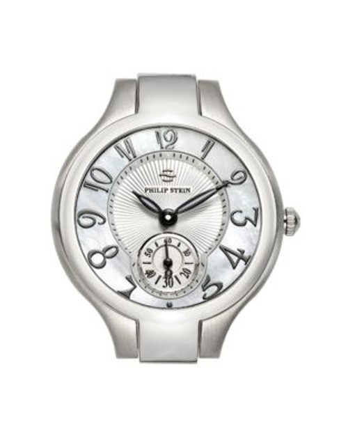 Philip Stein Mini Round Watch Head MOP Dial - SILVER