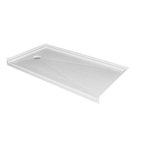 Single Threshold Barrier Free Shower Base with Left Hand Drain - 60 Inch x 32 Inch