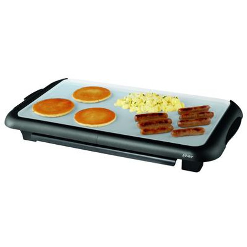 Oster DuraCeramic 10 in. x 18 in. Electric Griddle (Black and silver)
