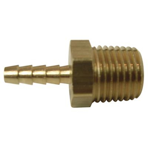 Brass Barb I.D. Hose barb to male Pipe Adaptor (1/8 X 1/4)