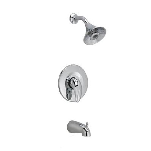 Reliant 3 Bath and Shower Trim Kit with Flo-Wise Water Saving Showerhead in Satin-Nickel