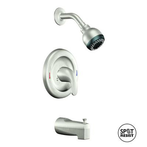 Adler 1 Handle Posi-Temp Tub And Shower Faucet - Spot Resist Brushed Nickel Finish