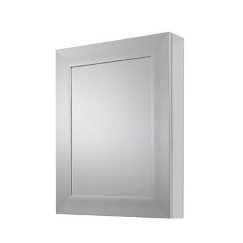 24 In. x 30 In. Recessed or Surface Mount Cabinet with Deco Framed in Brushed Nickel