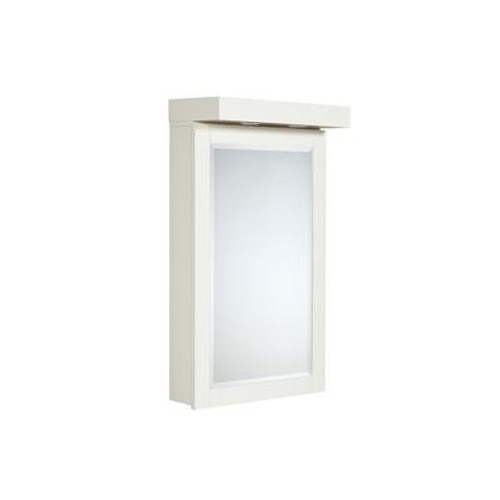 The Linden 22 Inches Medicine Cabinet With Halogen Lights in Dove White