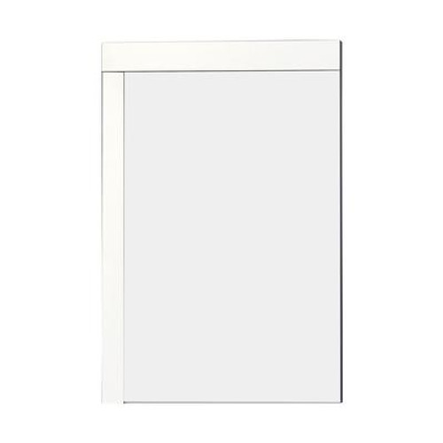 24 Inch W x 32 Inch H Solid Plywood Mirror Finished with Modern Style Melamine in Glossy White Finish