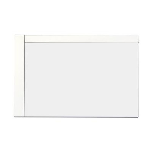 32 Inch W x 24 Inch H Solid Plywood Mirror Finished with Modern Style Melamine in Glossy White Finish