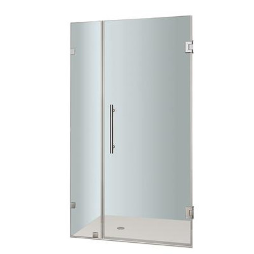 Nautis 30 In. x 72 In. Completely Frameless Hinged Shower Door in Chrome