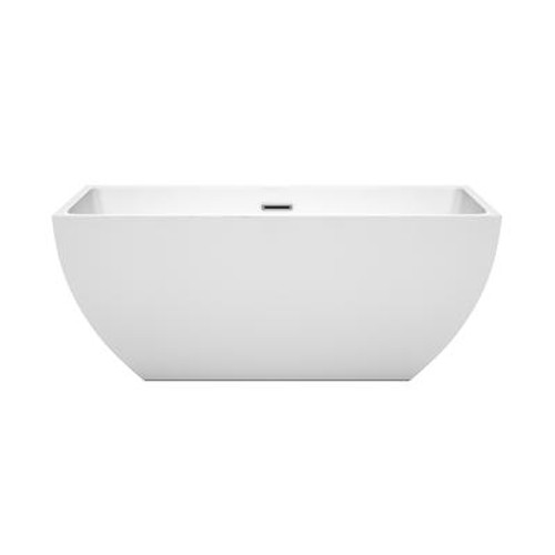 Rachel 4.92 Ft. Center Drain Soaking Tub in White