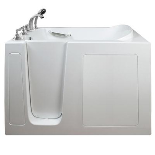 E-Series Air Massage 51 Inch. X 26 Inch. Walk In Tub In White With Left Drain