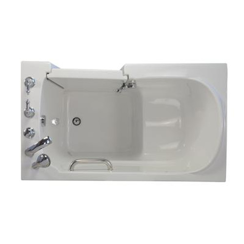 E-Series Soaking 60 Inch. X 30 Inch. Walk In Tub In White With Right Drain