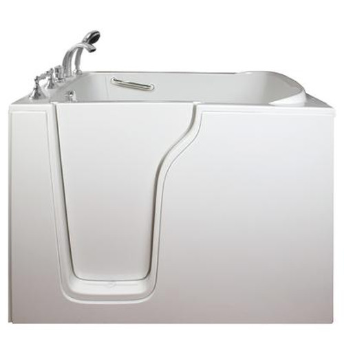 E-Series Dual Massage 55 Inch. X 35 Inch. Walk In Tub In White With Left Drain