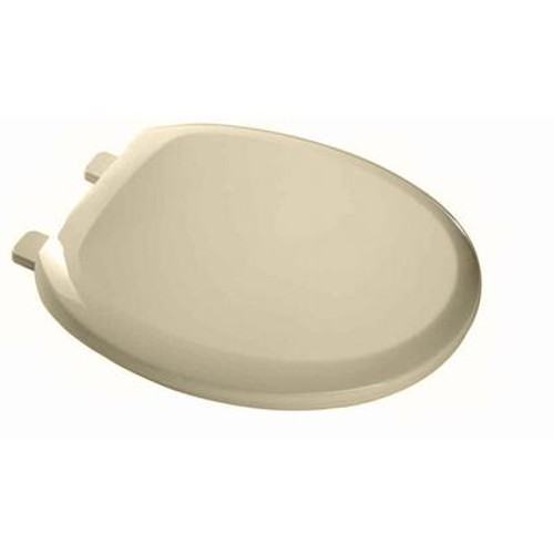 EverClean Round Closed Front Toilet Seat in Bone
