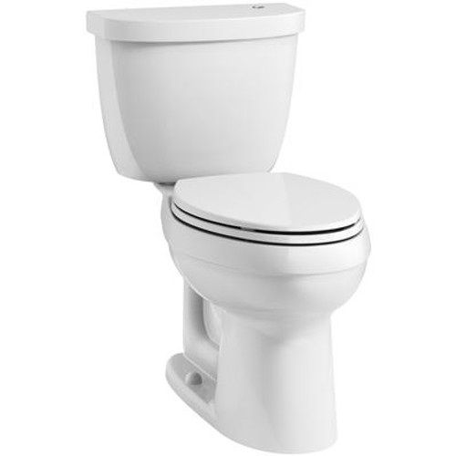 Cimarron Two Piece 1.28 Gal. Elongated Touchless Toilet in White