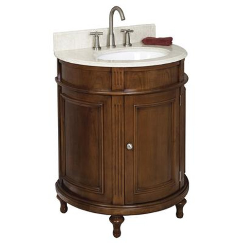 30 Inch W x 20 Inch D Solid Wood Framed Vanity Base in Cherry Finish