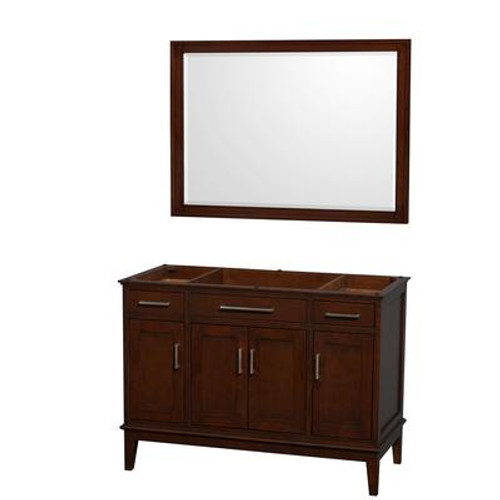 Hatton 47 In. Vanity with Mirror in Dark Chestnut