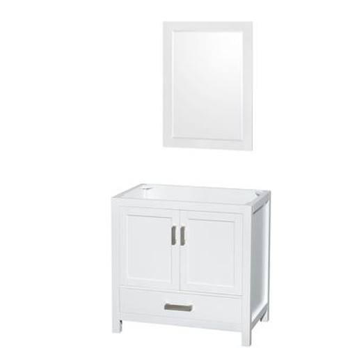 Sheffield 35 In. Vanity Cabinet with 24 In. Mirror in White