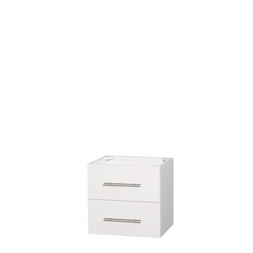 Centra 24 In. Single Vanity in White and No Top and No Sink and No Mirror