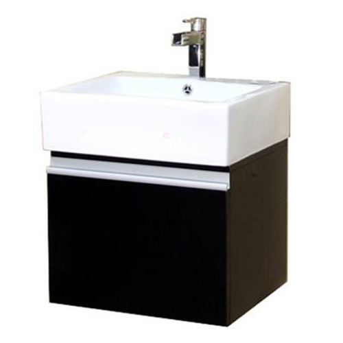 Alex S 21 In. Single Vanity in Dark Espresso with Ceramic Vanity Top in White