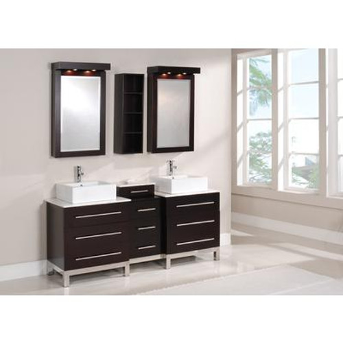 The Titan 72 Inches Vanity in Espresso Brown