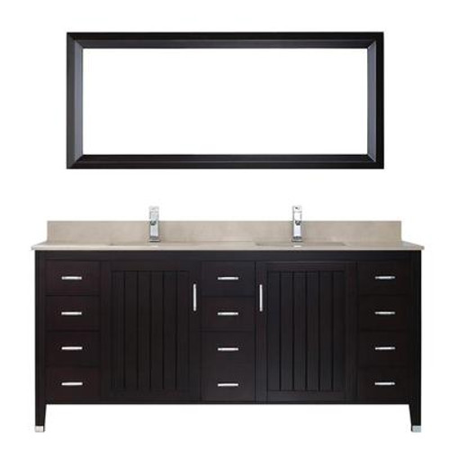 Jackie 72 Chai / Beige Ensemble with Mirror and Faucet