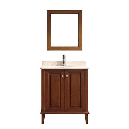 Lily 30 Classic Cherry / Beige Ensemble with Mirror and Faucet