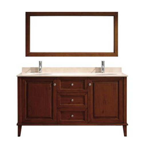 Lily 63 Classic Cherry / Beige Ensemble with Mirror and Faucet