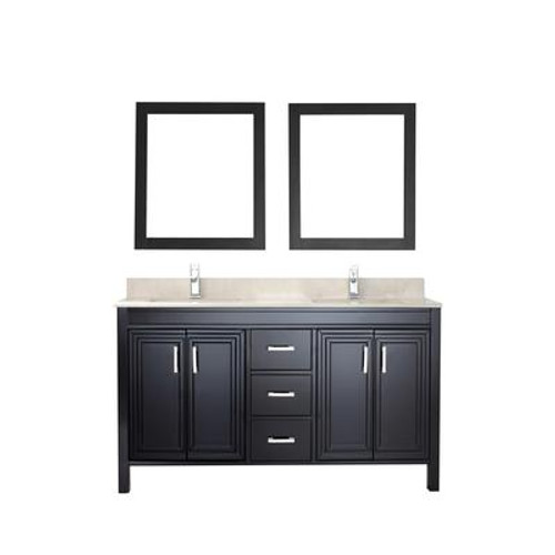 Corniche 60 Espresso / Beige Ensemble with Mirror and Faucet