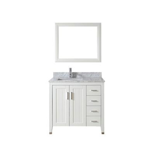 Jackie 36 White / Carrera Ensemble with Mirror and Faucet