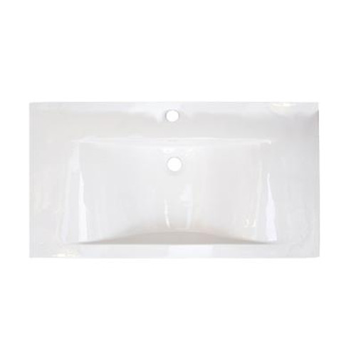 36 Inch W x 19 Inch D Wall Mount White Ceramic Top with Single Hole