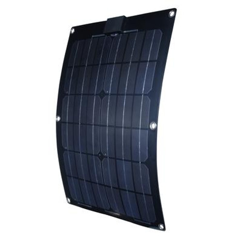 25-Watt Semi-Flex Monocrystalline Solar Panel for 12-Volt Charging