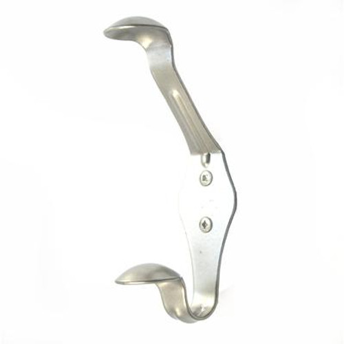 Satin nickel double vertical hook