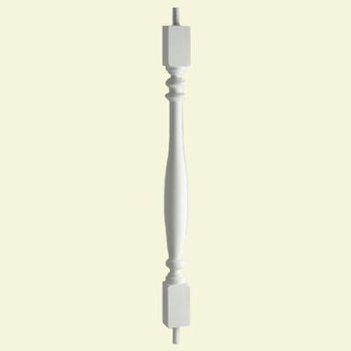 15 Inch x 2-1/2 Inch x 2-1/2 Inch Polyurethane Smooth Surface Ashley Baluster for 5 Inch Balustrade System