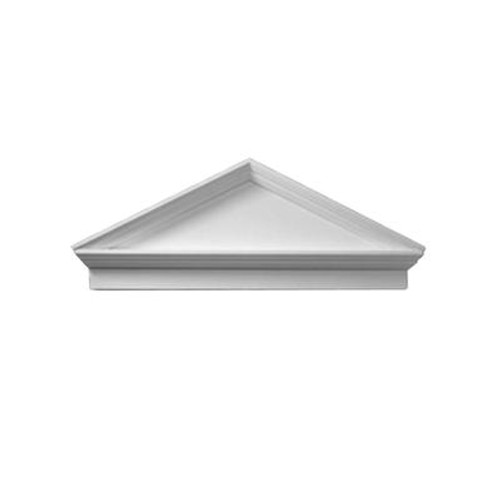 47-1/2 Inch x 19-1/2 Inch x 3-1/8 Inch Smooth Combo Peaked Cap Pediment