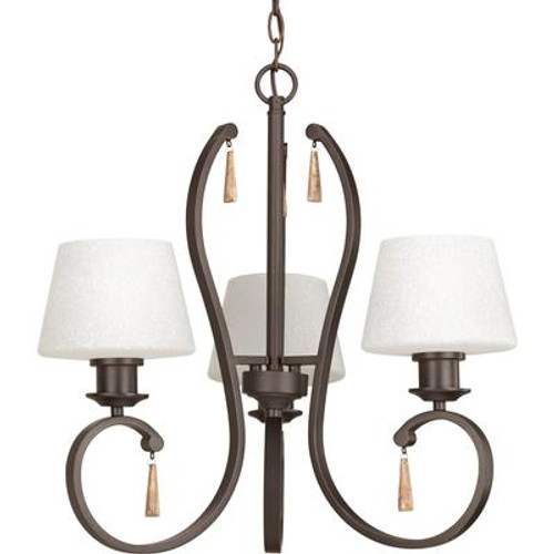 Club Collection 3-light Antique Bronze Chandelier