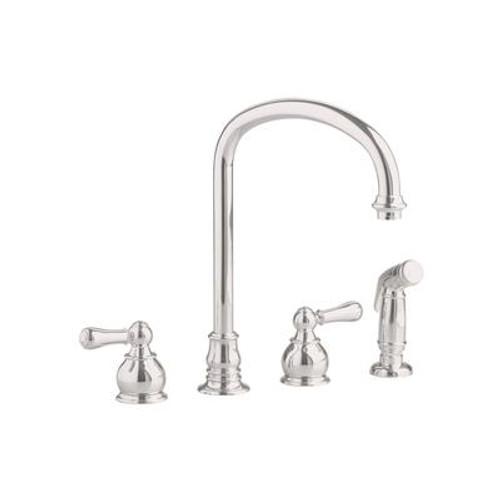 Hampton 2-Handle Kitchen Faucet in Satin Nickel