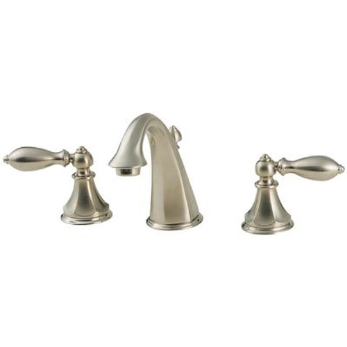 Catalina Lead Free 8 Inch Widespread Lavatory Faucet in Brushed Nickel